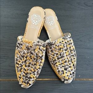 Vince Camuto Women's Woven Mules - Yellow and Black